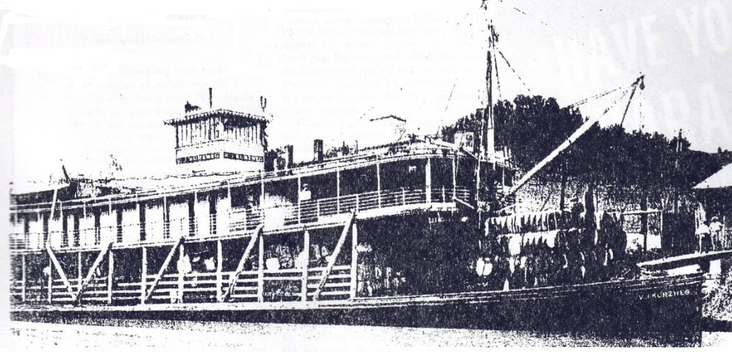 1915年製 STEAMBOAT WAVE BACK The V. J. Kurzweg – Iberville Museum
